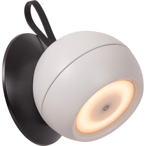 Lucide LUNEX - wiederaufladbare Wandleuchte Innen/Außen - Akku/Batterie - LED Dim. - 1x2W 3000K - IP54 - Magnetisch - Weiß (1/5)