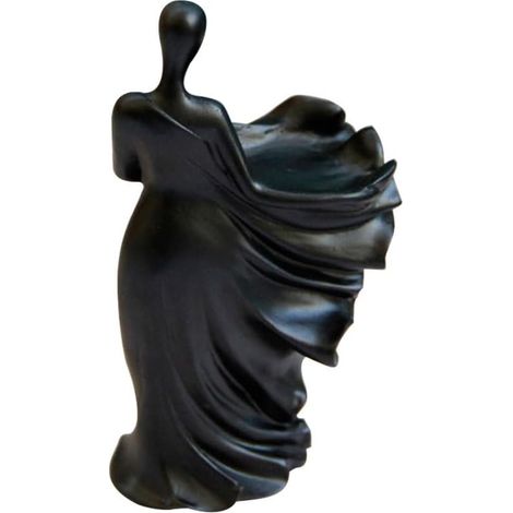 Statuette Femme Résine Sculpture Humaine Abstraite Figurine Abstraite Décorative Danseuse Ornement Minimaliste pour Bureau Étagère Salon Décoration Artistique 3.15X1.61X6.57In (1/5)