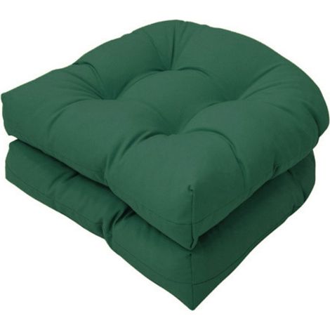 2 coussins de chaise 48x48 cm, polyester résistant, épaisseur 5 cm, usage intérieur et extérieur (1/5)