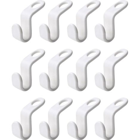 Cintre Gain de Place12 PCS Crochets Suspension Connexion Chute Clips D'extension pour Garde-Robe Organisateur de Vêtements Crochet D'extension de Cintre Cintres Peu Encombrants