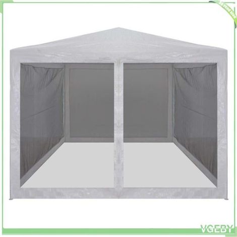 Tente de réception - FAFEICY - 45108 - 3 x 3 m - 4 parois en maille - Cadre acier enduit de poudre (1/5)