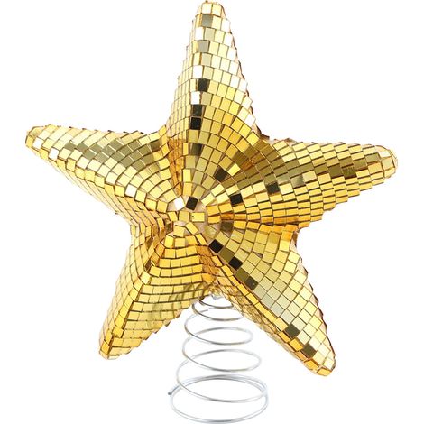 Topper Pour Arbre De Noël - Étoile Miroir 3D - Décoration Intérieure Et Extérieure - 1 Pièce (1/2)