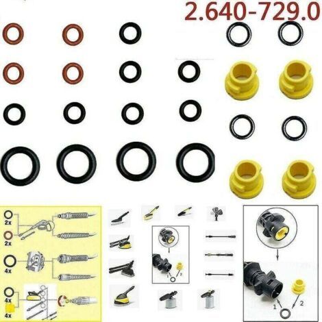 20 pièces Karcher K2 K3 K4 K5 K6 K7 rondelle d'étanchéité joint torique joint torique 2.640-729.0 (1/5)