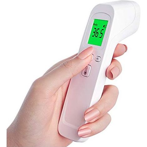 Thermometre medical Frontal Infrarouge médicale Thermometre sans Contact pour personne (Adulte Enfant bébé) et surface d'objet, Affichage LCD (1/5)