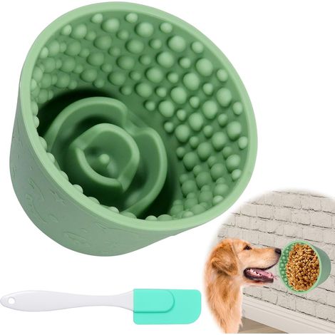 Anti Glutton Dog Bowl Slow Feeder Silicone Bowl with Suction Cup Lick Mat for Dogs and Cats for Small Medium Large Dogs and Cats (1/5)