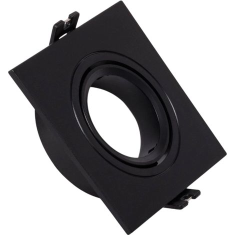 Faretto da incasso ad anello 1xGU10 policarbonato rettangolare nero