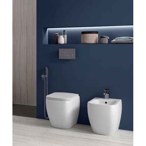 Sanitari filo muro Metropolitan Rak Ceramics: WC, Bidet, Copriwater Bianco (1/3)