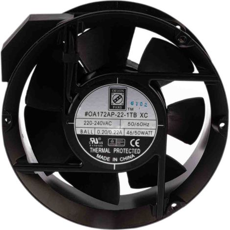 Ventilateur axial RS PRO 230 V ac, 399.3m³/h, 172 x 51mm, 35W, Dia. 172mm ( Prix pour 1 )