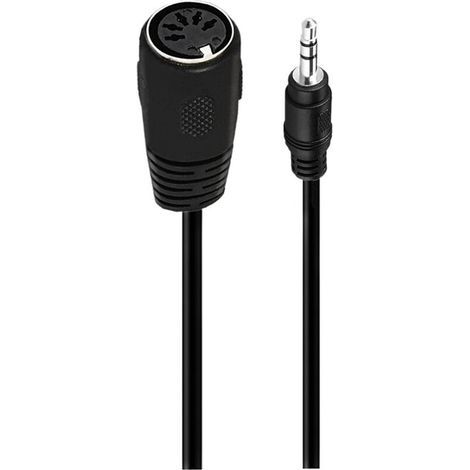 Convient pour câble DIN vers 3,5 mm de 50 cm, adaptateur jack stéréo DIN femelle 5 broches vers jack stéréo mâle 3,5 mm, convient aux smartphones, entrée auxiliaire, 1,5 mètre. (1/5)