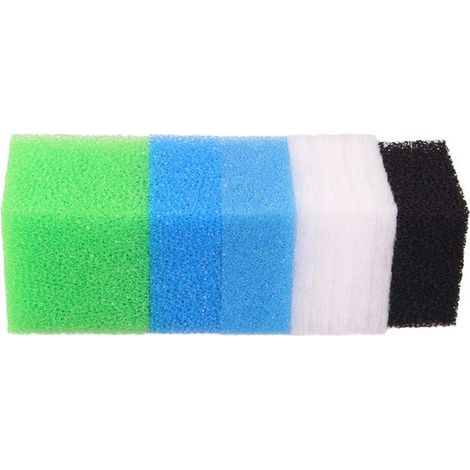 Lot de mousses de filtration pour aquarium, kit de masses filtrantes de rechange pour pompe de bassin, filtration mécanique et biologique, efficace et durable
