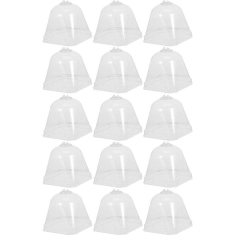 15 protections transparentes pour pépinière et jardin, en forme de dôme. Outil de jardinage.-7.00X7.00X6.00CM (1/3)