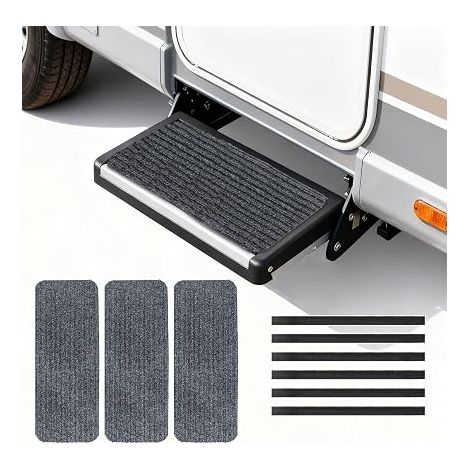 Caravan Floor Mat for Camping Car Walking, Non-Slip Stair Mat for Outdoors, Interiors, Non-Slip Rubber Sole Closure, Grey (1/5)
