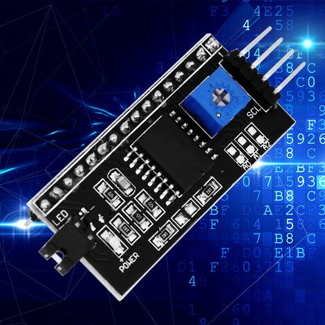 Carte adaptatrice LCD1602, interface IIC/I2C, module convertisseur 5 V pour écran LCD 1602 (1/5)