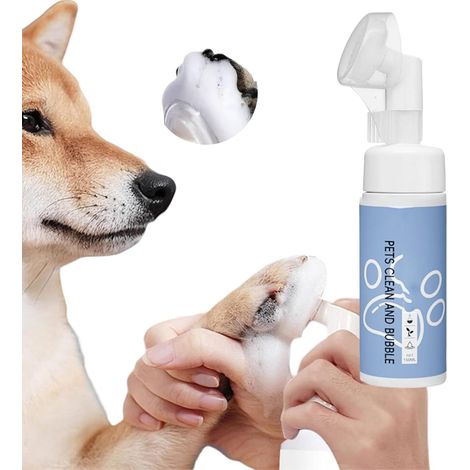 Nettoyeur de Pattes de Chien,150 ML Shampooing sans Eau avec Brosse en Silicone Souple,Mousse Hydratante pour Efficace des Pattes,Nettoyeur de Pattes Facile et Portable pour Chiens (1/5)