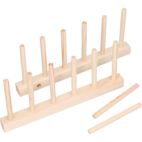 Étagère à Vaisselle en Bambou Léger et Portable, 5 Compartiments 23 cm, Écologique et Durable (1/5)