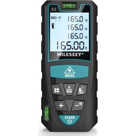 Télémètre laser monobloc 50m S6-50 Lasermètre infrarouge numérique avec rétroéclairage LCD et affichage à 4 lignes, mesure de distance, surface et volume - 1155029.5mm