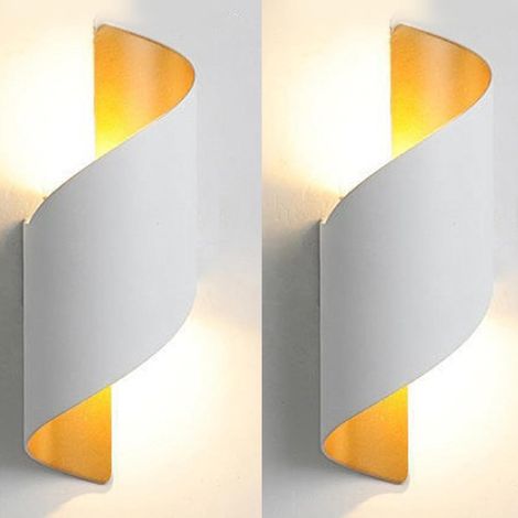 Applique murale LED, 10W, 3000K, blanc chaud, étanche IP65, convient aux bars ou aux chambres, 2 pièces, blanc (1/5)