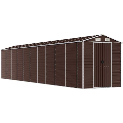 Maison Exclusive - Capanno da Giardino Marrone 191x895x198 cm in Acciaio Zincato (1/5)
