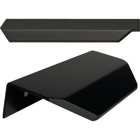 Poignée de bord de meuble 20 cm noir mat POUR meubles, armoires, tiroirs (1/5)