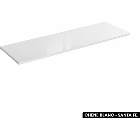 Plan de vasque en bois CHÊNE BLANC - SANTA FE L.140 x P.46 x H.2,5 (1/3)