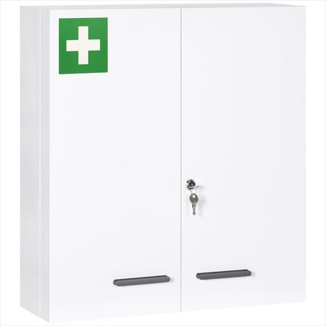 Meuble de salle de bain Armoire à pharmacie murale 6 étagères (1/5)