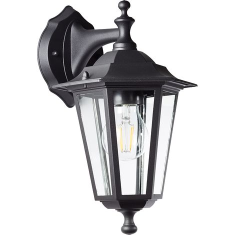 Brilliant Carleen Wandleuchte Aussen Hängend Schwarz – Außenwandleuchte E27 IP44 – Wetterfeste Außenlampe für Garten, Terrasse & Eingang – LED geeignet – 31cm Hoch (1/5)