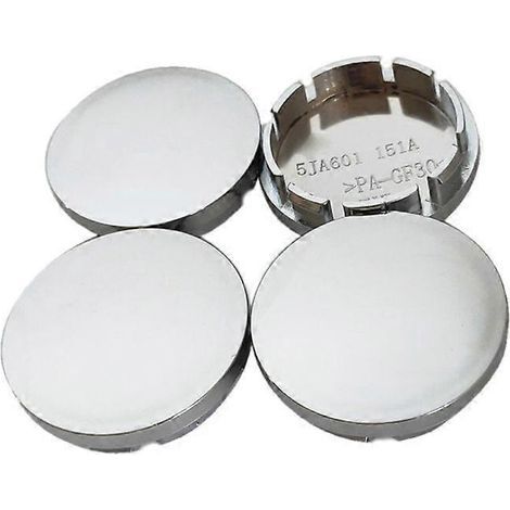 Ensemble de 4 enjoliveurs centraux de roue de voiture noirs/argentés de 56 mm pour moyeu de jante, en ABS, universels pour voitures (1/5)