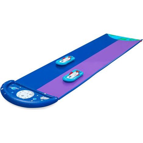 Tapis de glisse double piste pour enfants, 4,88 m, pour ski nautique, planche à voile, surf, extérieur (1/4)