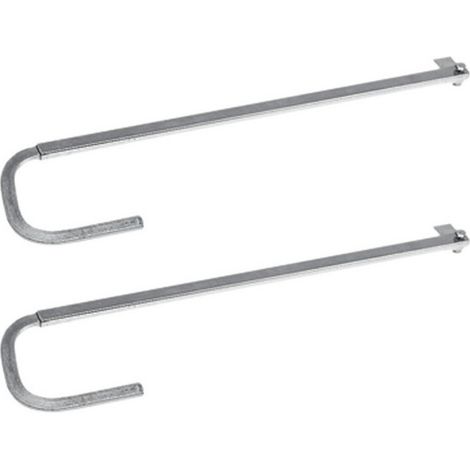 COPPIA BRACCI CURVI ZINCATI CON ACCESSORI DI FISSAGGIO BENINCA' AU2.C 9099057