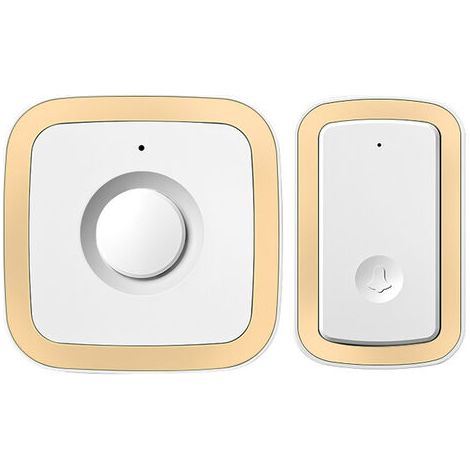 Sonnette sans fil étanche 300 m, 60 mélodies, 5 niveaux de volume, flash LED, pour la maison, le bureau, l'hôtel, 06-AquaForge