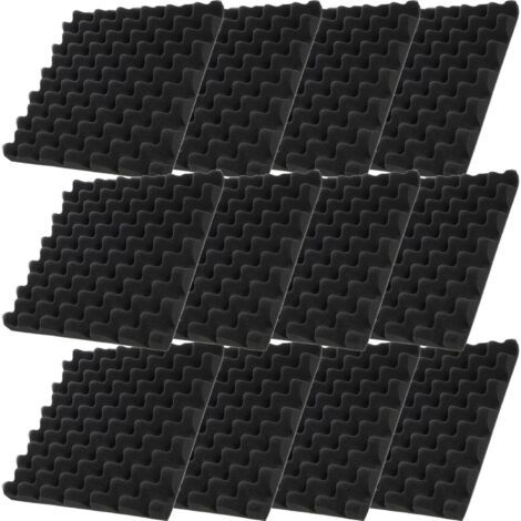 12pcs High Density Foam Soundproofing Panels, Sound Insulating and Fire Retardant, Eggshell Shape for Walls and Ceilings (1/5)