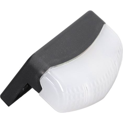 Lampe solaire LED pour escalier avec boîtier en polycarbonate, éclairage blanc chaud pour jardin, parc et clôture. (1/5)
