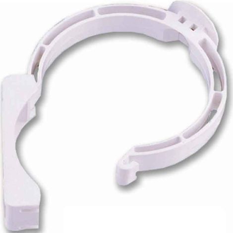 Abrazadera Blanca Redonda Blanca 90Ø PVC Canalón Ferroplast