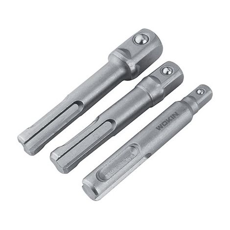 ADATTATORI PORTABUSSOLA SDS PLUS 222903 WOKIN - 1/4+3/8+1/2 CF=PZ 3- 4 confezioni