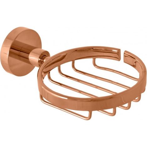 Porte-savon grille COLORADO en laiton rose gold brossé 16,05x5,3 cm (1/2)