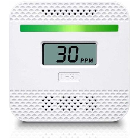 Carbon monoxide detector, portable carbon monoxide detector with LCD digital display for home and travel, UL-listed carbon monoxide alarm with electrochemical sensor (1/4)