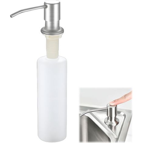 Seifenspender – Integrierter Seifenspender – Waschbecken-Seifenspender – Integrierter Seifenspender mit Pumpe – Mit 500-ml-Flasche – Montage auf der Arbeitsplatte... – AquaForge (1/5)