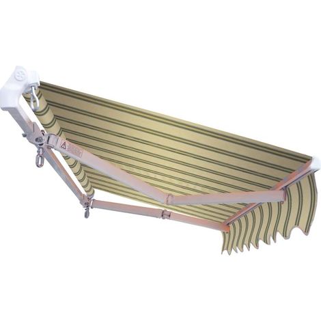 Tienda de sol reclinable beige/verde 300x250 cm