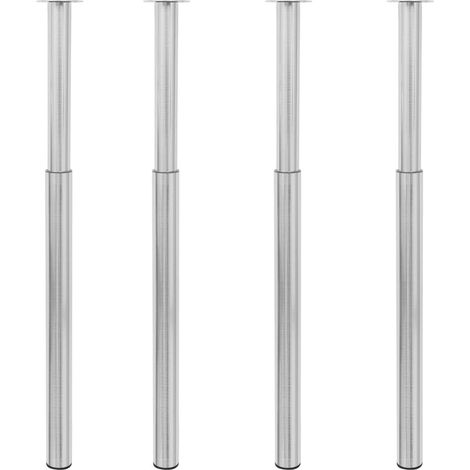 Telescopic Table Legs 4 pcs Stainless Steel 710 mm-1100 mm vidaXL