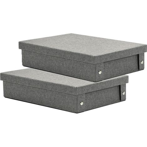 Set da 2 Organizer Cassetti Intimo Pieghevoli in Poliestere Cationico con Coperchio e 9 Scomparti Rimovibili, Coppia Scatole Portaoggetti Salvaspazio L34xP26xH8,5cm Grigio per Calze (1/5)