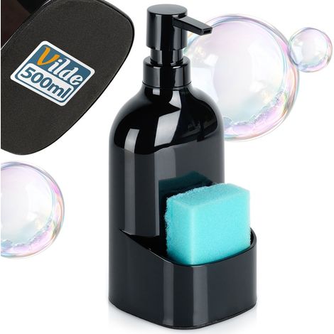 Vilde Distributeur de savon 500 ml feutre antidérapant noir (1/5)