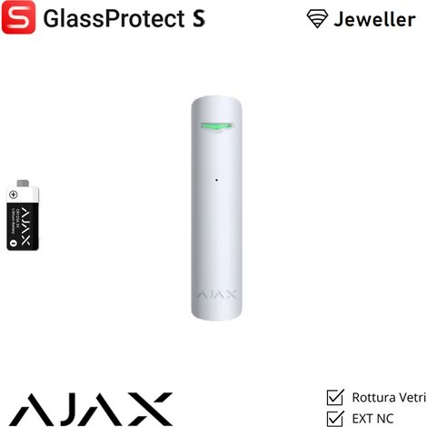 133202 - Superior - Superior GlassProtect Jeweller (8EU) - Drahtloser Glasbruchmelder (Edizione Superior) - Farbe white - Ajax professionelle Sicherheit