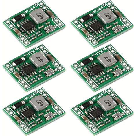 6 Pièces MP1584EN ultra petit DC-DC 3A Step-Down Module réglable Buck Converter, Courant de Sortie 3A pour 12V 9V 5V 3V, Projets et Électroniques (1/5)
