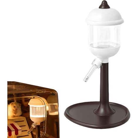 Petite bouteille d'eau pour animal de compagnie – Distributeur d'eau anti-goutte pour hamster – Abreuvoir avec veilleuse pour furet – Accessoires pour lapin, chinchilla, hérisson, souris (1/4)
