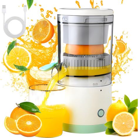 1 extracteur de jus d'agrumes, rechargeable USB-C, 45 W, silencieux, portable, pour oranges citrons pamplemousses (1/5)