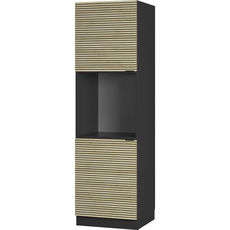Herdumbauschrank Fame-Line, Eiche Paneel, 60 cm offen, Vicco