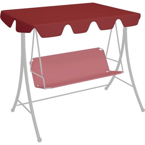 Toit de rechange balançoire , Haute qualité, Bordeaux 150/130x70/105 cm 270 g/m² OIB4885E (1/5)
