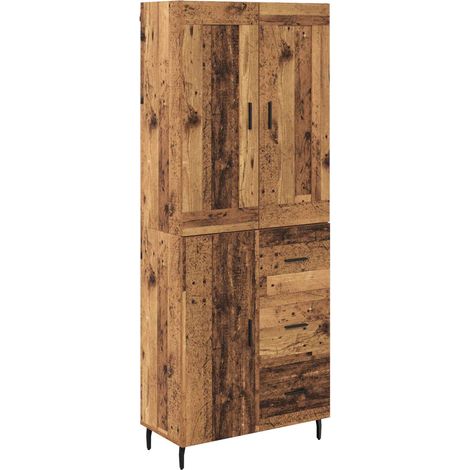 Maison Exclusive - Aparador alto con cajón 2 pcs Madera vieja Mad