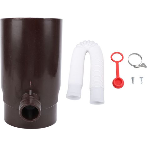 Système de récupération d'eau de pluie de 10 cm, déviateur à buse ronde efficace pour systèmes d'irrigation et aquariums, marron. (1/5)