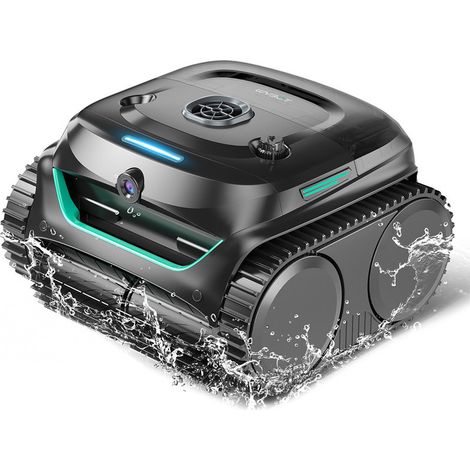 WYBOT C2 Vision Robot Pulisci Piscina Cordless, Navigazione con Telecamera Intelligente, 6 Percorsi di Pulizia, 8 Modalità, Autonomia 180 Min, App, per Piscine fino a 180 m² (1940 sq.ft)